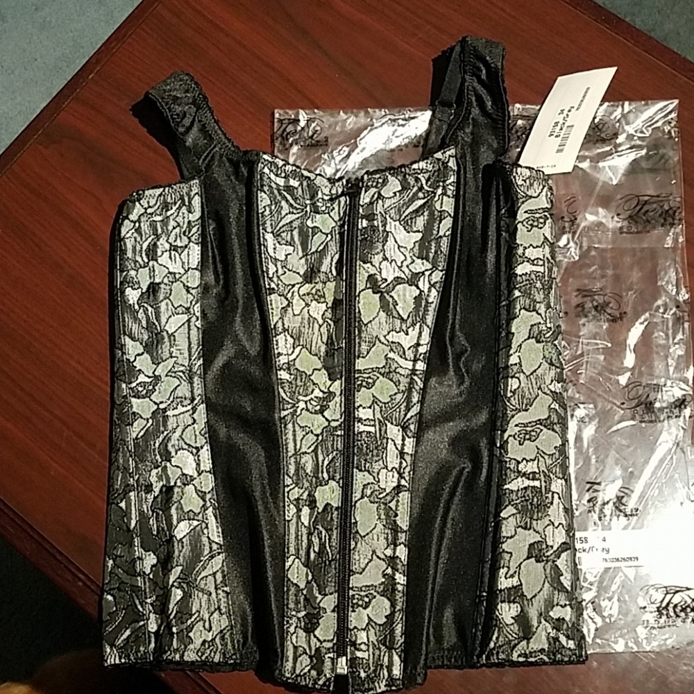 Tesa Classics by Escante Size 34 Black/Grey Corset